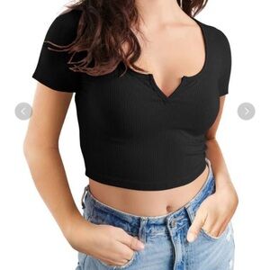 Ribbed Fitted Crop Top